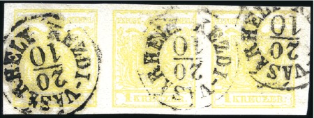 Stamp of Hungary 1Kr zitronengelb Maschinenpapier Type III in waagr