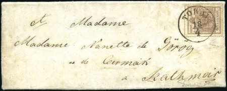 Stamp of Hungary TOKAYER DURCHSTICH AUF 6 KREUZER BRIEF - TOKAY ROU