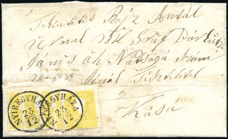 Stamp of Hungary 2Kr sattgelb Type I Ausgabe 1858 (5, als Treppenfr