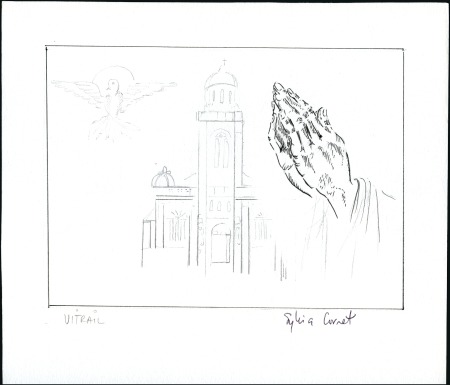 Stamp of Colonies françaises » Monaco 2008 Eglise St Charles, 3 maquettes préparatoires