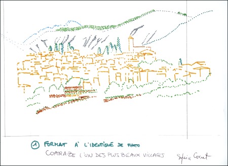 Stamp of France 2014 Village de Coaraze, Alpes-Maritimes