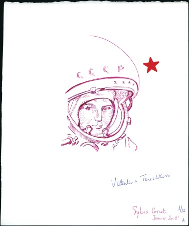 Stamp of Colonies françaises » Monaco 2008 Femmes de l'Espace, 4 maquettes préparatoires