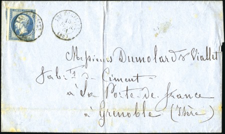 Stamp of Auction catalogues 1861 Càd Les Echelles (Savoie) 15.02.61