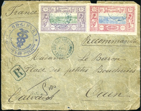 Stamp of Colonies françaises » Afrique Occidentale 1899 Lettre recommandée pour la France (ouverte) a