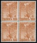 Stamp of Olympics » 1952 Helsinki BERLIN: Olympic Festival series group incl. black photographic proof imperf on official card