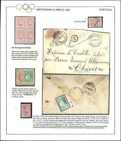 Stamp of Olympics » 1928 Amsterdam » 1928 Olympic Issues of Other Countries Portugal. Sheet with 30c Olympic postage due stamp