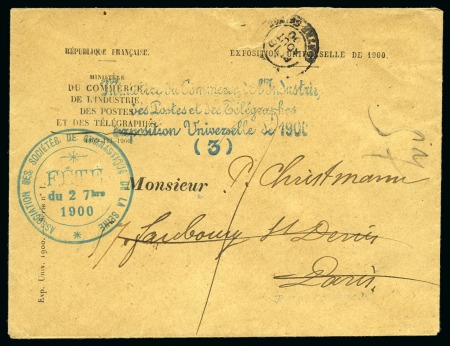 Stamp of Olympics » 1900 Paris PARIS: Cover of Ministry des Postes et des Telegra