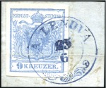Stamp of Hungary 1850-58 HUNGARIAN CANCELLATIONS ON AUSTRIAN STAMPS: Beautiful group of scarce to very scarce postmark