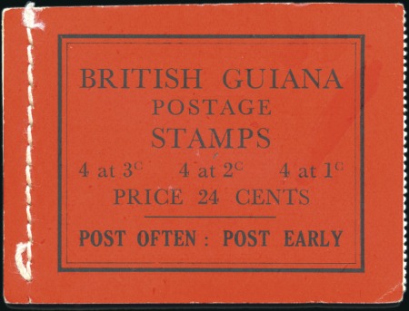 Stamp of British Guiana BOOKLETS: Two 1945-49 24c booklets complete with s