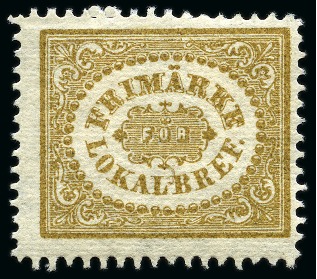 Stamp of Sweden LOCAL POST : the two mint stamps, very fine