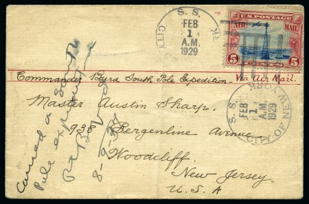 Stamp of United States 1929 Byrd South Pole Expedition, 5C air tied by SS