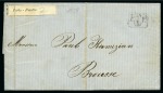 Stamp of Turkey 1859 Folded cover entire from ISTANBUL to BURSA, bearing Porto Piastre 2pi label