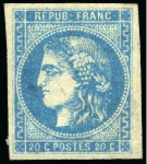Stamp of France 1870 Lot de quatre 20c Bordeaux avec variétés