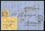 Stamp of France SMYRNE Lettre de Smyrne 05.01.1872 pour Marseille