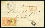 Stamp of Greece » French Levant Post Offices RHODES Enveloppe pour Marseille avec 10c +40c