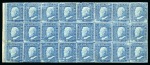 Stamp of Italian States » Sicily 1859 2gr Blue, plate I, mint marginal block of 24,