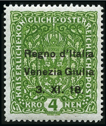 Stamp of Italy » Italy Military Government Venezia-Giulia 1918 2k Blue, 3k Rose-carmine and 4k green, never 