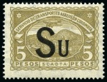 Stamp of Colombia 1923-28, SCADTA 17 complete sets of 12 values bear