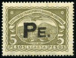 Stamp of Colombia 1923-28, SCADTA 17 complete sets of 12 values bear