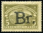 Stamp of Colombia 1923-28, SCADTA 17 complete sets of 12 values bear
