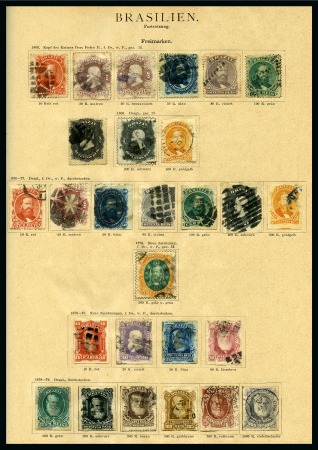 Stamp of Large Lots and Collections 1840-1899, All world mint & used collection in three rare morocco-leather bound Reinboth printed albums