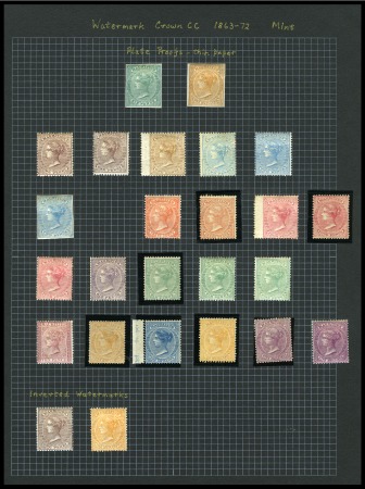 Stamp of Mauritius » Later Issues 1863-72 De La Rue wmk Crown CC mint/unused group