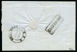 Stamp of Mauritius » Pre-Stamp & Stampless Postal History 1859 Wrapper with PENNY POST boxed hs