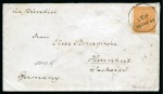 Stamp of Indian States » Jammu & Kashmir SG 140 blk of 4 to Germany from LEH 25 JAN 1890, Sismondo 14 JA 2002