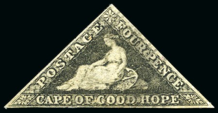Stamp of South Africa » Cape of Good Hope 1855-63 The famous Perkins Bacon 4d black
