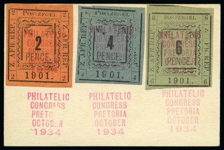 Stamp of South Africa » Pietersburg 1901 2d, 4d and 6d on card with "PHIL