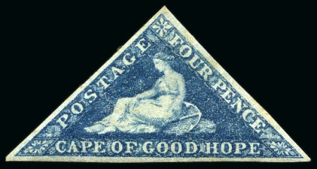 Stamp of South Africa » Cape of Good Hope 1863-64 4d Slate-Blue mint part og