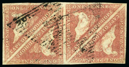 Stamp of South Africa » Cape of Good Hope 1855-63 1d Rose used block of four