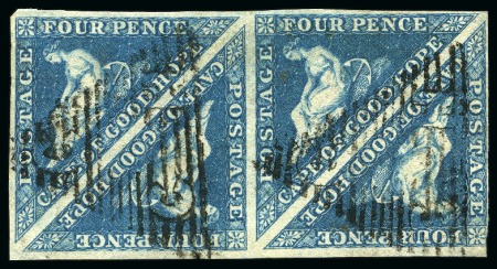 Stamp of South Africa » Cape of Good Hope 1853 4d Blue used block of four