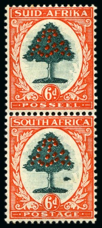 Stamp of South Africa » Union & Republic of South Africa 1933-48 6d mint with "falling ladder" variety and 6d mint with "molehill" flaw