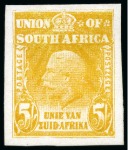 Stamp of South Africa » Union & Republic of South Africa 1911 (Jan) 1d, 3d and 5s "Mackay" unadopted essays in yellow