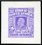Stamp of South Africa » Union & Republic of South Africa 1911 (Jan) 1d, 3d, 4d and 5s "Mackay" unadopted essays in violet