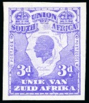 Stamp of South Africa » Union & Republic of South Africa 1911 (Jan) 1d, 3d, 4d and 5s "Mackay" unadopted essays in violet
