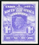 Stamp of South Africa » Union & Republic of South Africa 1911 (Jan) 1d, 3d, 4d and 5s "Mackay" unadopted essays in violet