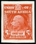 Stamp of South Africa » Union & Republic of South Africa 1911 (Jan) 1d, 3d, 4d and 5s "Mackay" unadopted essays in violet