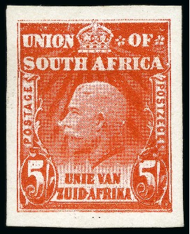 Stamp of South Africa » Union & Republic of South Africa 1911 (Jan) 1d, 3d, 4d and 5s "Mackay" unadopted essays in violet