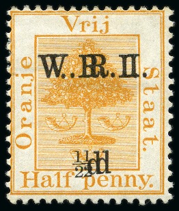Stamp of South Africa » Orange Free State 1900 1/2d on 1/2d Orange with double overprint