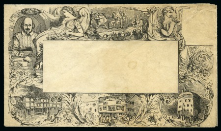 Stamp of Great Britain » Hand Illustrated and Printed Envelopes Shakespeare reprint envelope in black