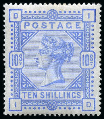 Stamp of Great Britain » 1855-1900 Surface Printed 1883-84 10s Pale Ultramarine on white paper, mint