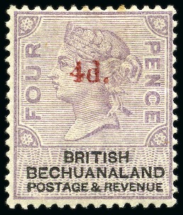 Stamp of Bechuanaland » British Bechuanaland 1888 4d on 4d mint