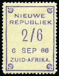 Stamp of South Africa » New Republic 1886-87 2/6 and 5s6d on yellow paper mint og