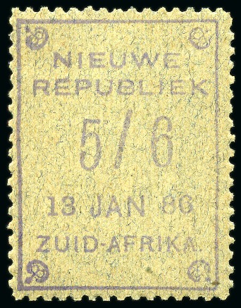 Stamp of South Africa » New Republic 1886-87 5s6d and 5/6 violet mint on blue granite paper