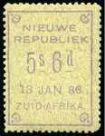 Stamp of South Africa » New Republic 1886-87 5s6d and 5/6 violet mint on blue granite paper