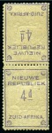 Stamp of South Africa » New Republic 1887 2d and 4d Violet on granite paper in mint tête-bêche pairs