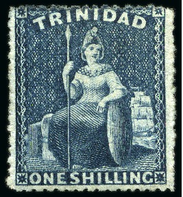 Stamp of Trinidad and Tobago » Trinidad 1861 1s Indigo unused