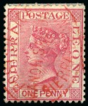 Stamp of Sierra Leone 1880s-1940s, Cancellation collection with postal history and used stamps